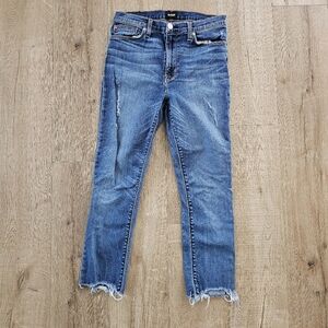 Hudson Barbara High Waist  Ankle Raw S.S Jeans